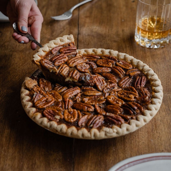 Chocolate Bourbon Brazos Bottom Pecan Pie